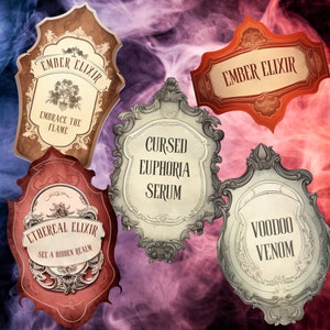 Preview image for ALL Editable Apothecary Labels BUNDLE LifeTime Access - FractalDesignsCo