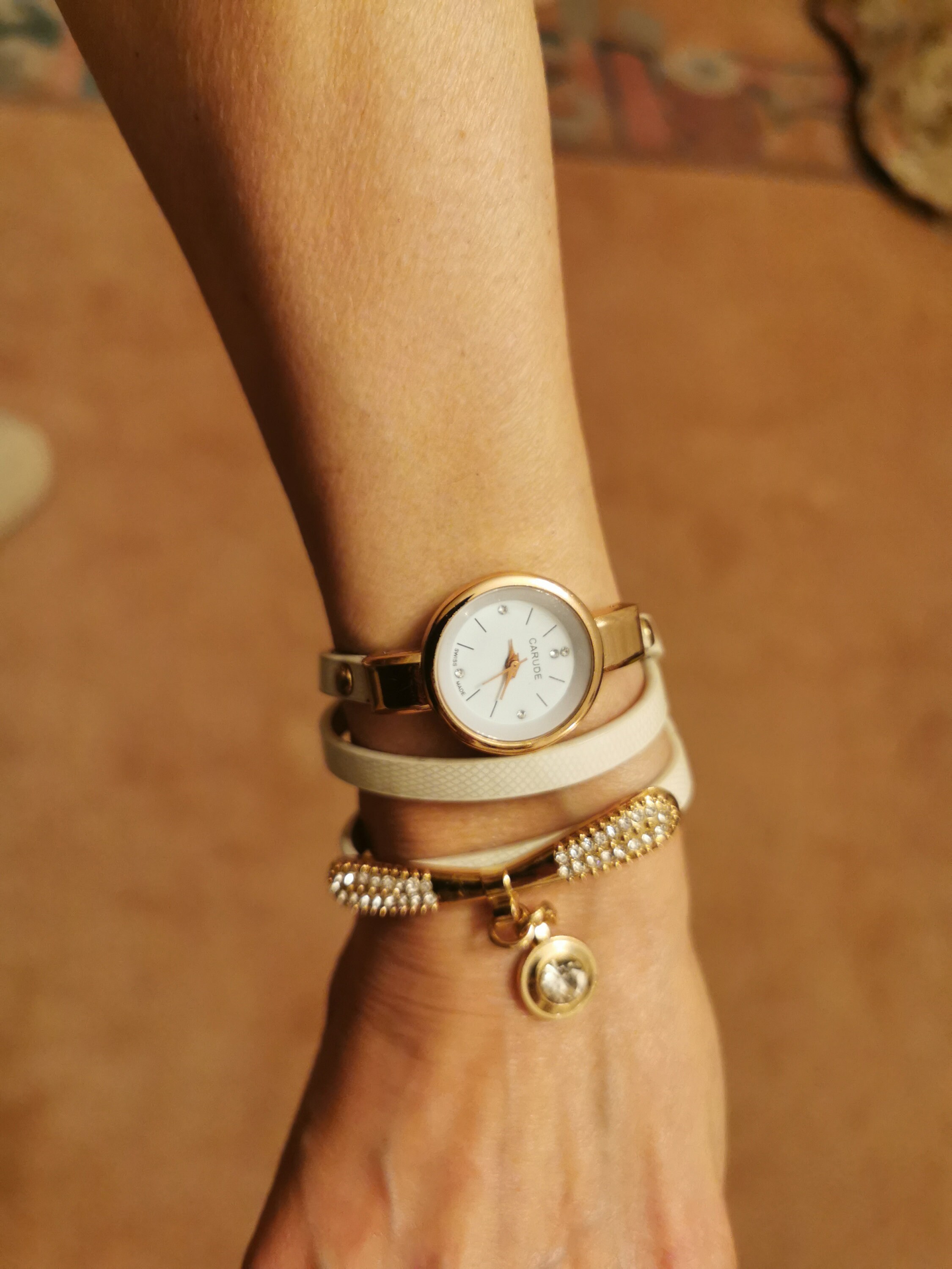 Watch Switzerland CARUDE in Pink Gold and With Sparkling Crystals