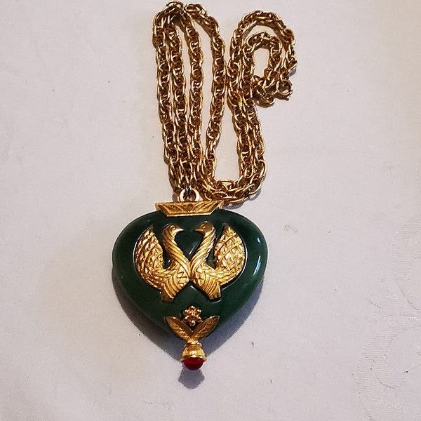 Pendentif Vintage Années 80 En Métal – Collier Rétro Sans Marque – Neuf Sans Boîte