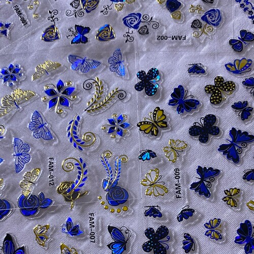 3D White Flower Nail Decals 3D Flower Nail Stickers Flower Etsy