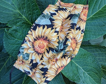 Fall Floral Print Protective Face Masks- Adult Size/Filter Insert/Made In USA/Washable And Reusable/Double Fabric Layer /Limited Edition