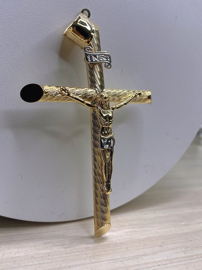 Mens Gold Cross Pendant 14K Gold Filled Cross Gift for Men Etsy