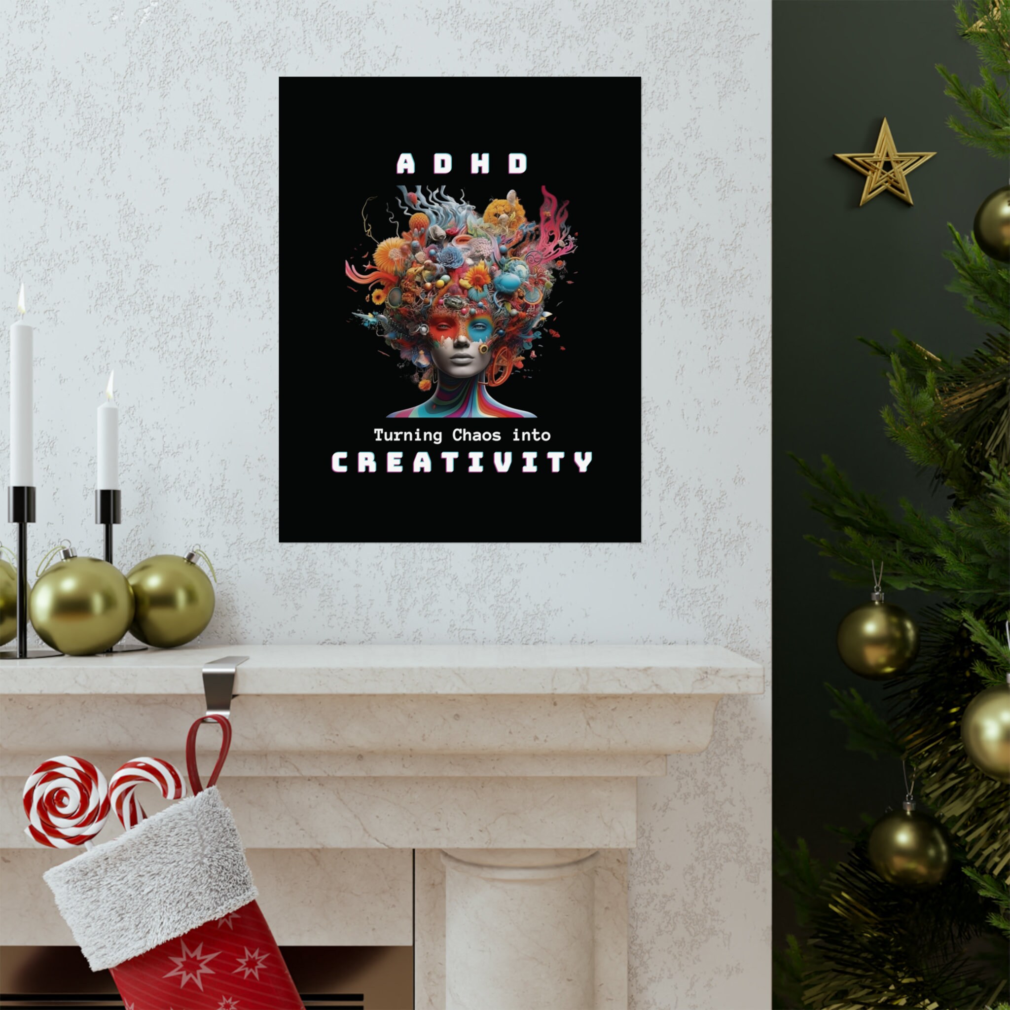 ADHD Creativity Poster: Abstract Neurodiversity Art Print - Etsy
