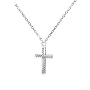 White Gold Cross  • 14K Gold Cross • Cross • Dainty Necklace • Minimalist Necklace • Silver Cross • Dainty Cross  • Baptism  • Zirconia