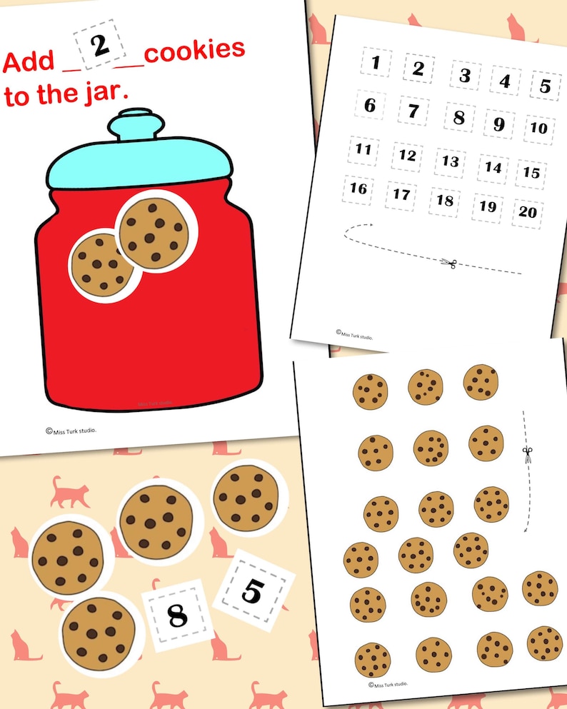 Printable numbers and counting busy book bundle for kids pre | Etsy