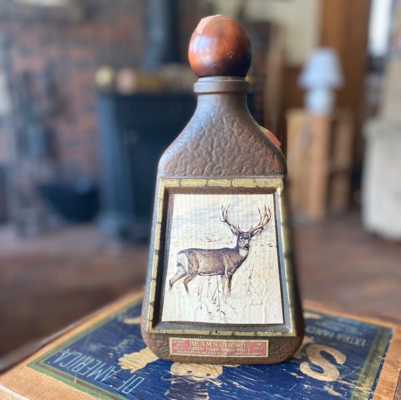 Vintage Jim Beam Decanter Mule Deer James Lockhart special Etsy