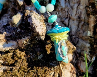 Turquoise Mushroom Necklace