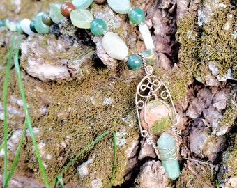 Green Nature Stone Necklace