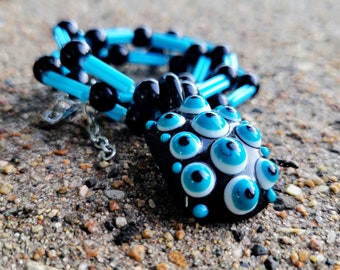 Handmade Evil Eye Glass Beaded Necklace