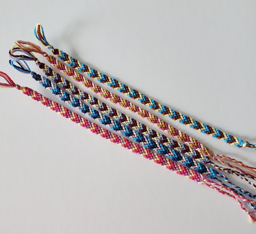 Chevron String Friendship Bracelet Etsy