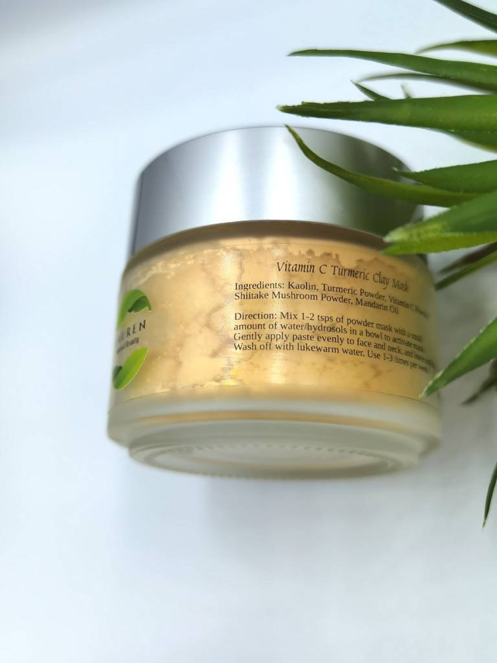 Vitamin C Turmeric Clay Face Treatment Mask Lascorbic Acid Etsy UK