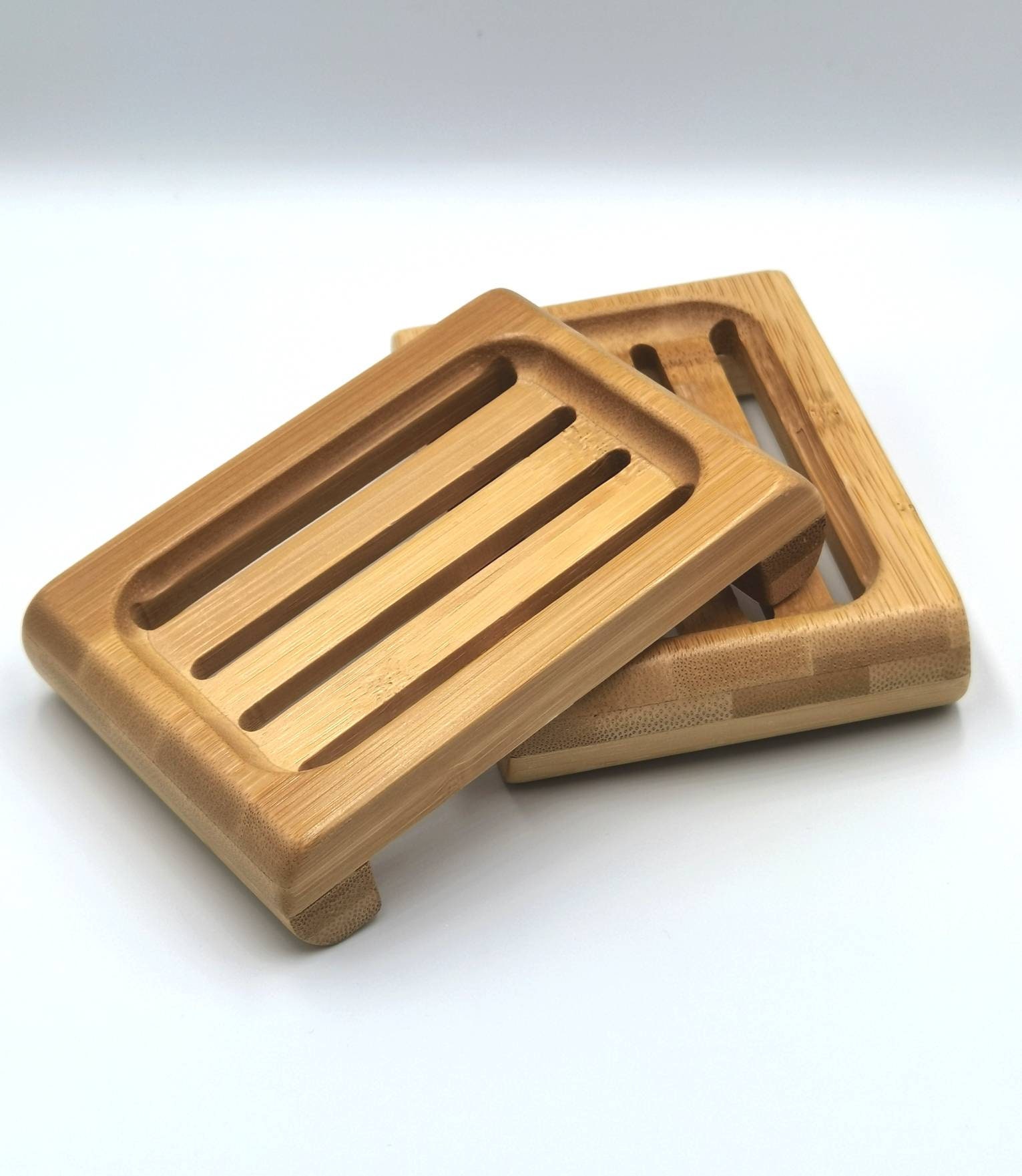 Natural Draining 100 Bamboo Soap Dishes Sustainable Living Etsy