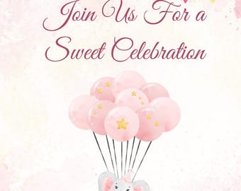 Invitación para baby shower de niña