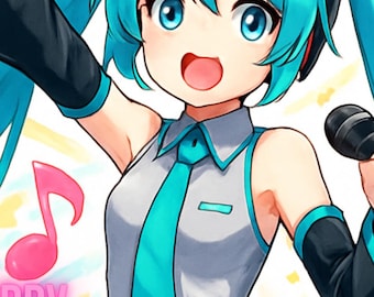 Invitación de cumpleaños de Miku