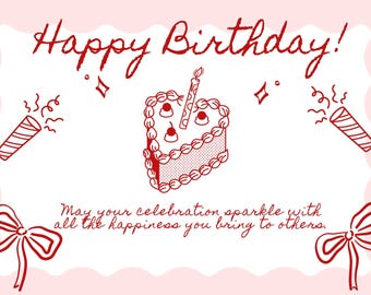 Alles Gute zum Geburtstag: Personalisierte Glückwunschkarte (Digitale Datei)