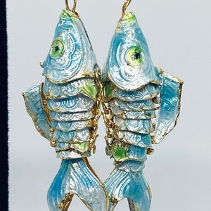 france vintage fish earring.