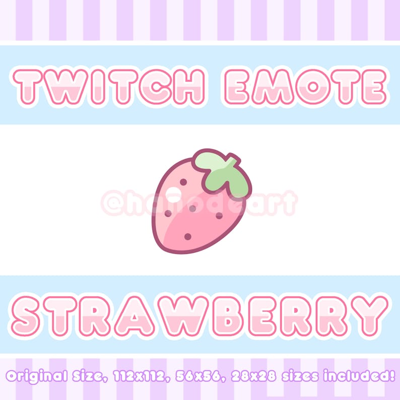 Strawberry Emote Twitch, Discord, Stream
