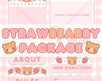 Strawbearry - Full Twitch Package (Animated)