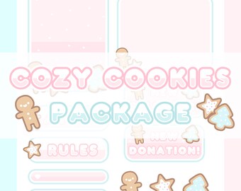 Cozy Cookies Theme - Full Twitch Package (Animated)