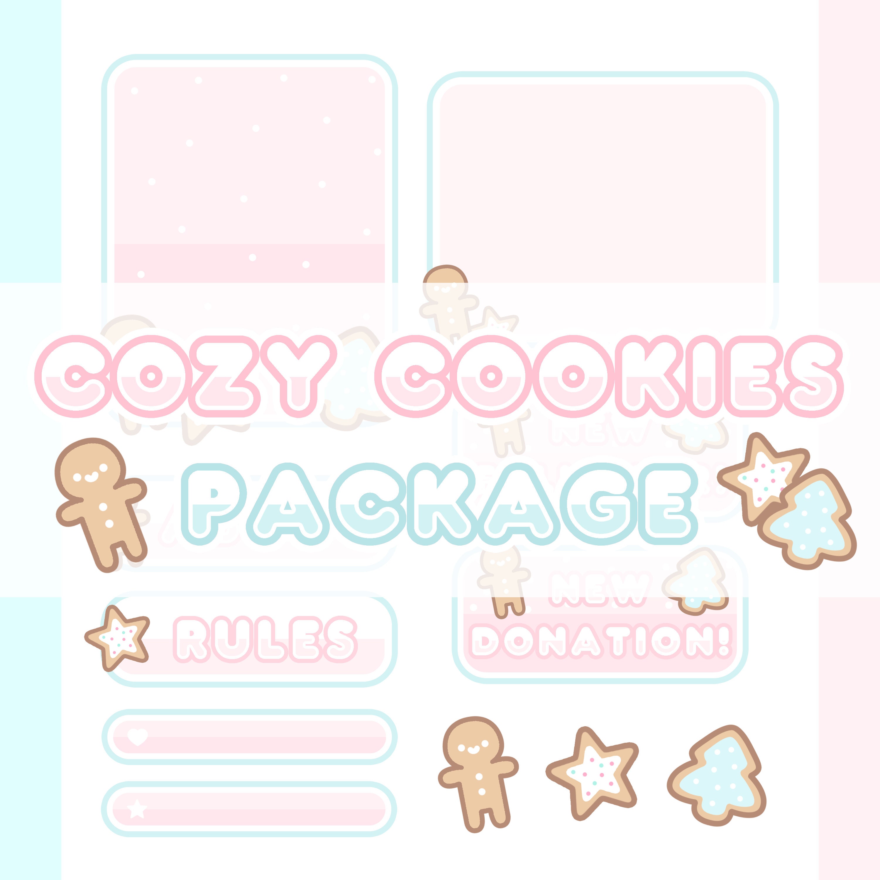 Cozy Cookies Theme Full Twitch Package animated Etsy