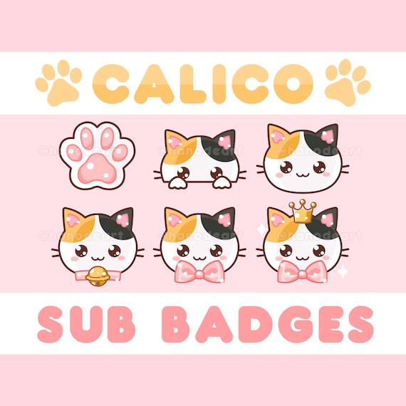 Calico Kitty Sub Badges (6 Tiers)