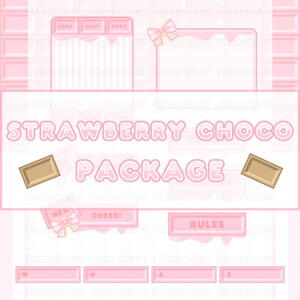 Strawberry Chocolate - Full Twitch Package (Animated)