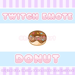 Chocolate Donut Emote (Twitch, Discord, Stream)