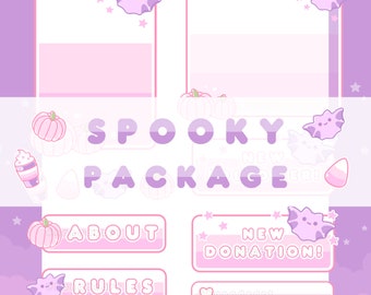 Spooky Theme - Full Twitch Package (Animated, Pink)