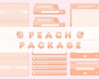 Peach Theme - Full Twitch Package