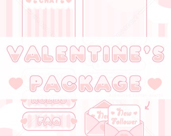 Valentine's Theme - Full Twitch Package (Animated)