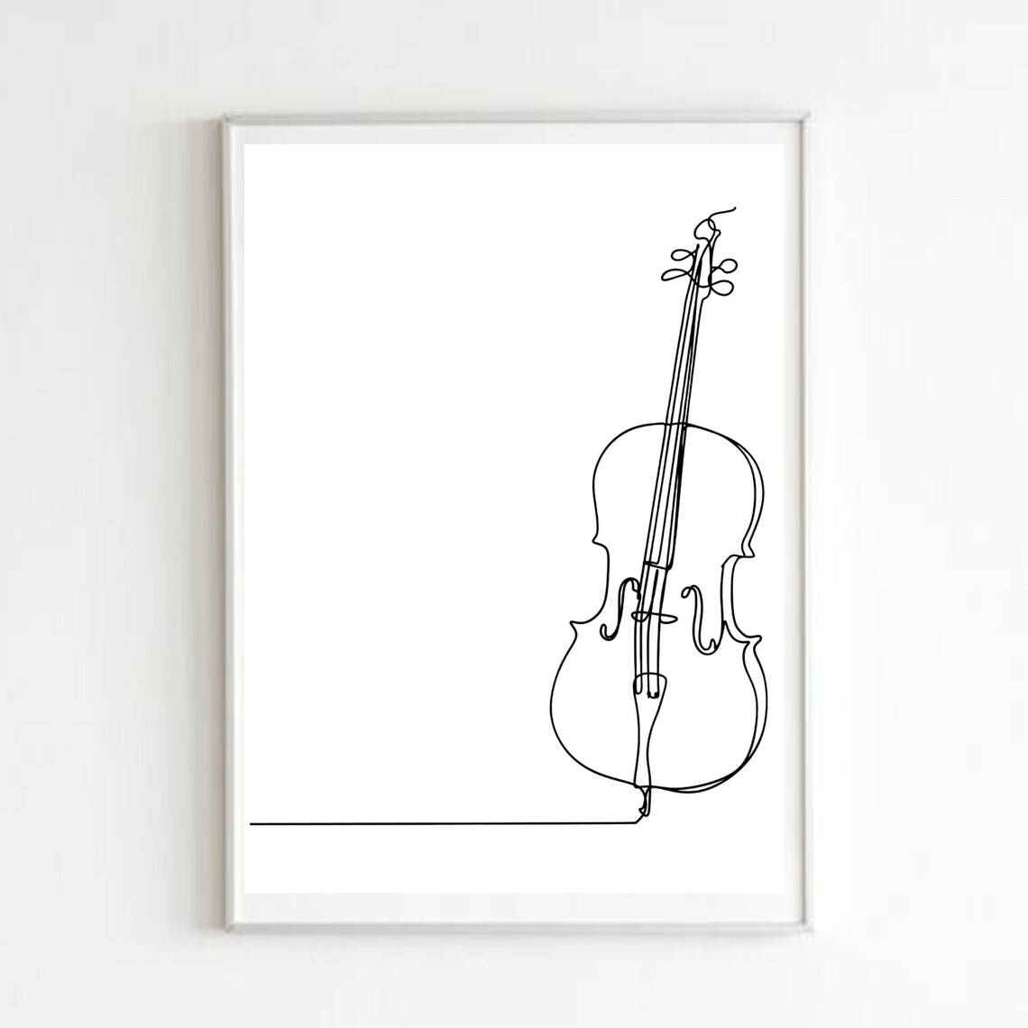 String Instrument Line Art Hand Drawn Wall Decor Etsy.de