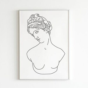 Greek Line Art - Roman Line Art - Minimalistic Line Drawing - Greek/Roman sculpture