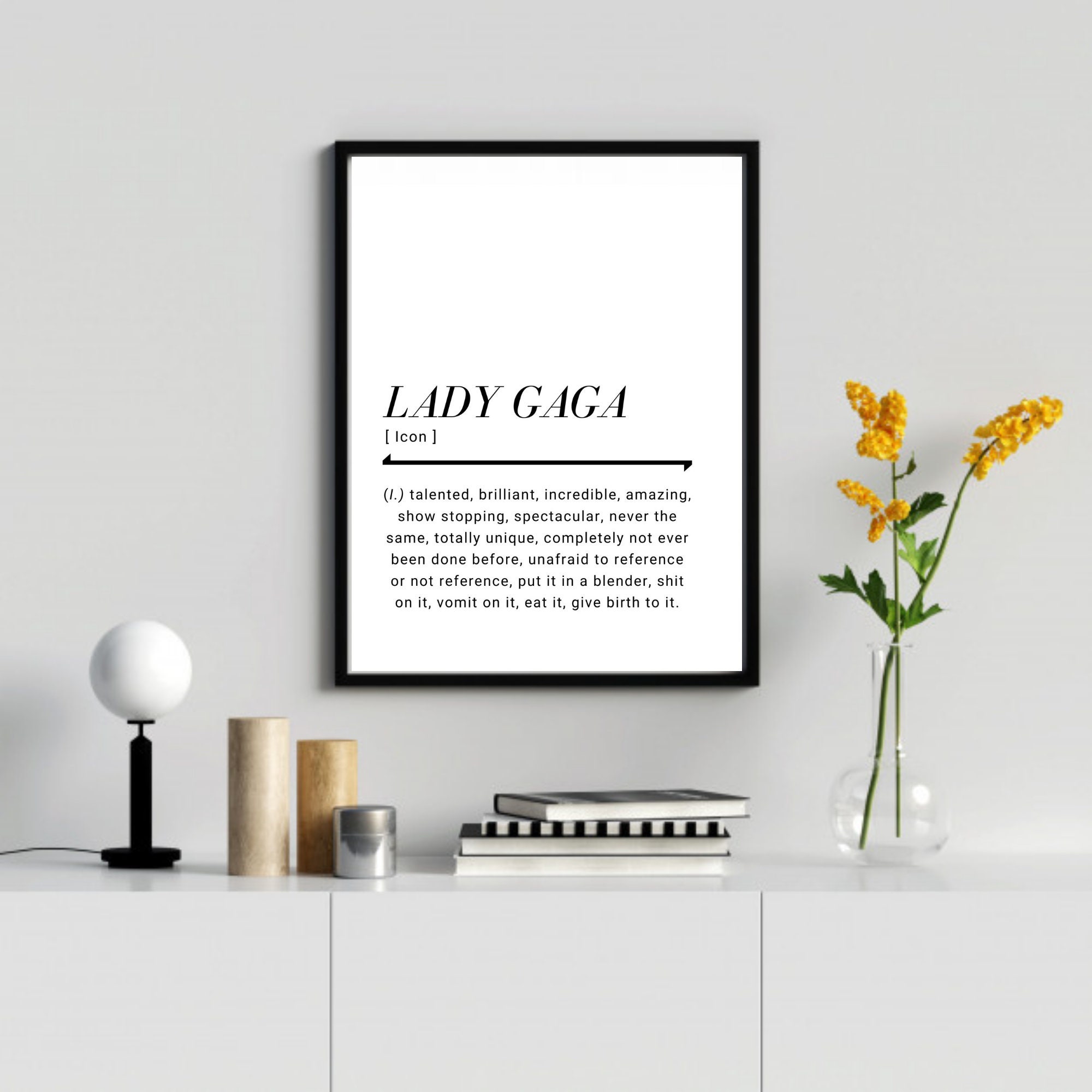 Lady Gaga Definition Digital Print Poster - Etsy