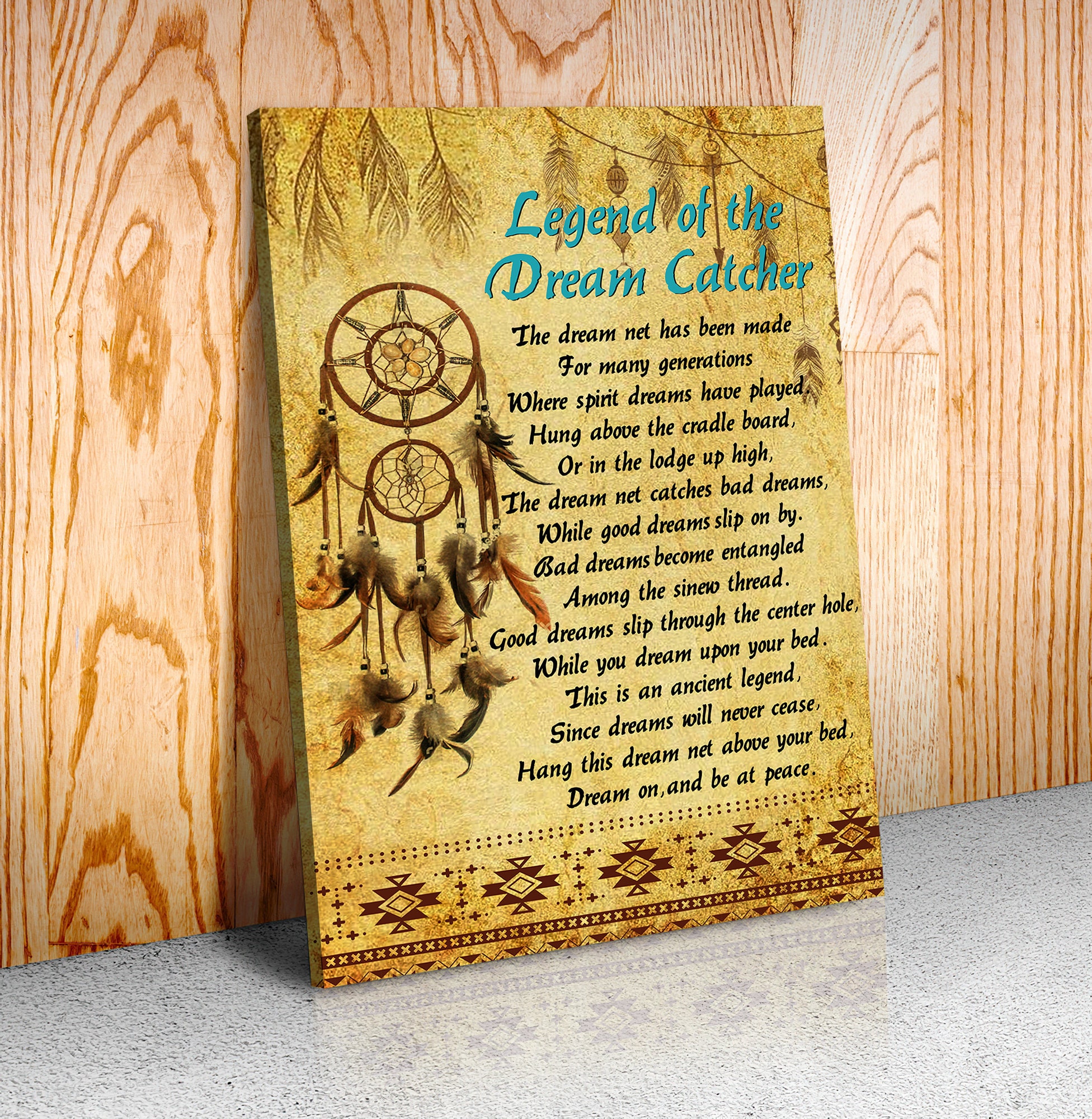 Legend Of The Dream Catcher Canvas Poster Wall Art Birthday | Etsy