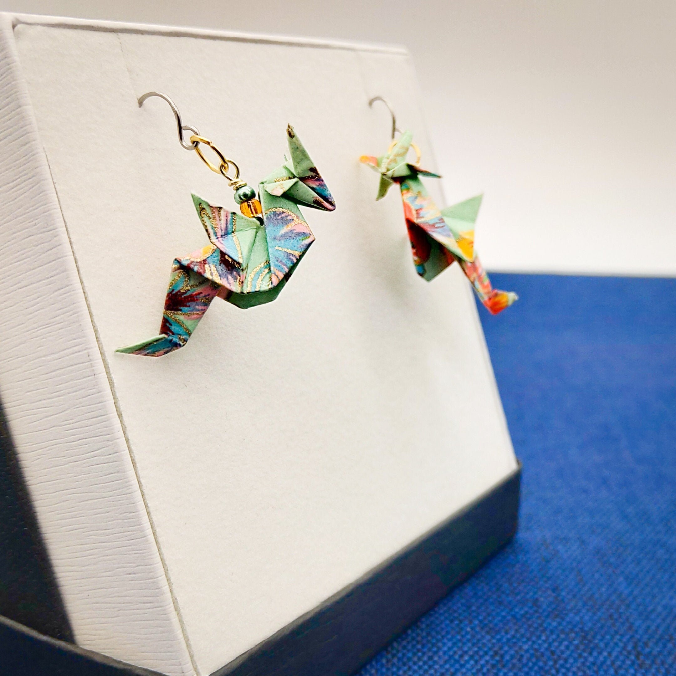 Origami Earrings Dragons Festa Etsy UK