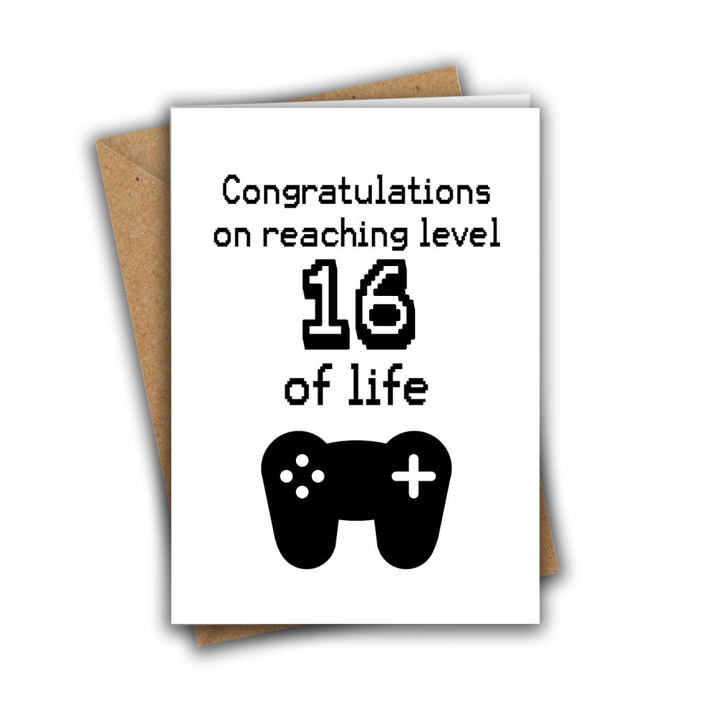 Congratulations On Reaching Level 16 17 18 21 25 Of Life Gamer Etsy Congratulations On Reaching Level 16 17 18 21 25 Of Life Gamer Etsy