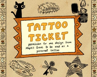 Tattoo Ticket Maple's Grove Illustrations