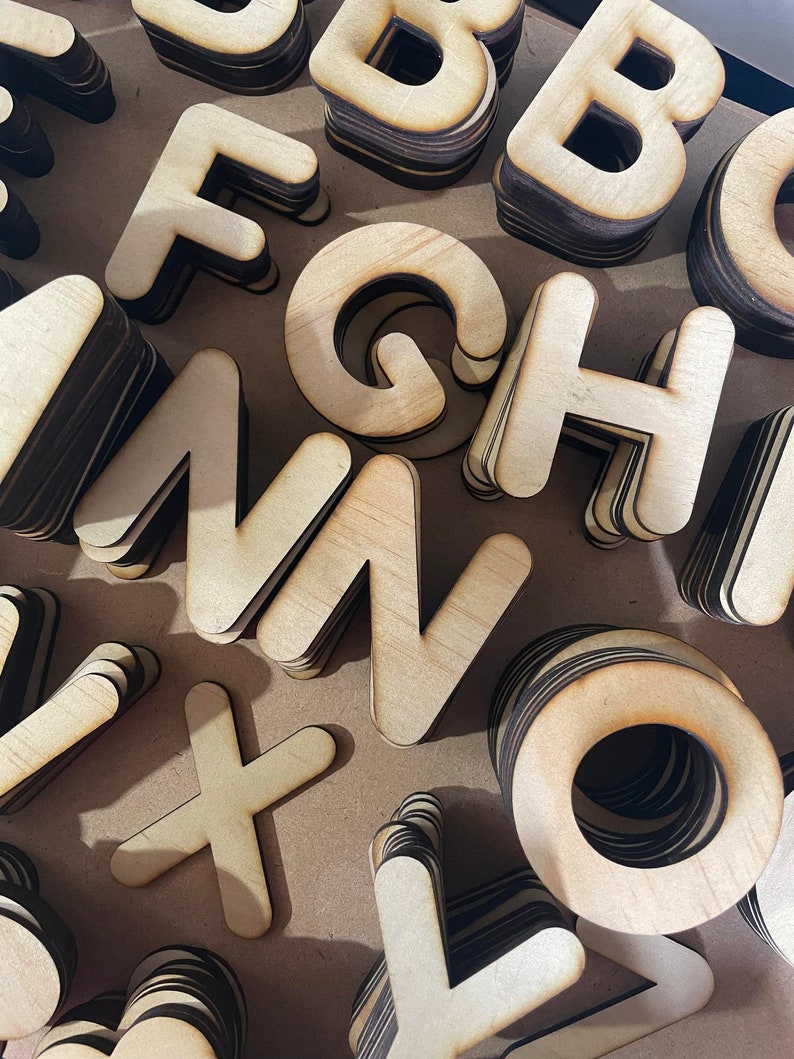 80mm Laser Cut Letters / Alphabet Letters Individual or Full Etsy