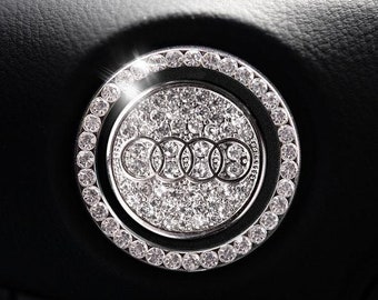 Start Button |  Bling Car Décor | Crystal Rhinestone Car Bling Ring | Emblem Sticker