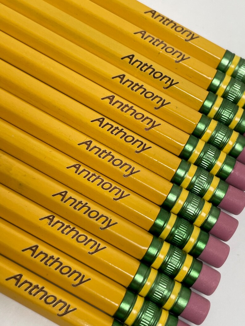 Personalized Ticonderoga Pencils: Laser Engraved, Back to School (12 ...