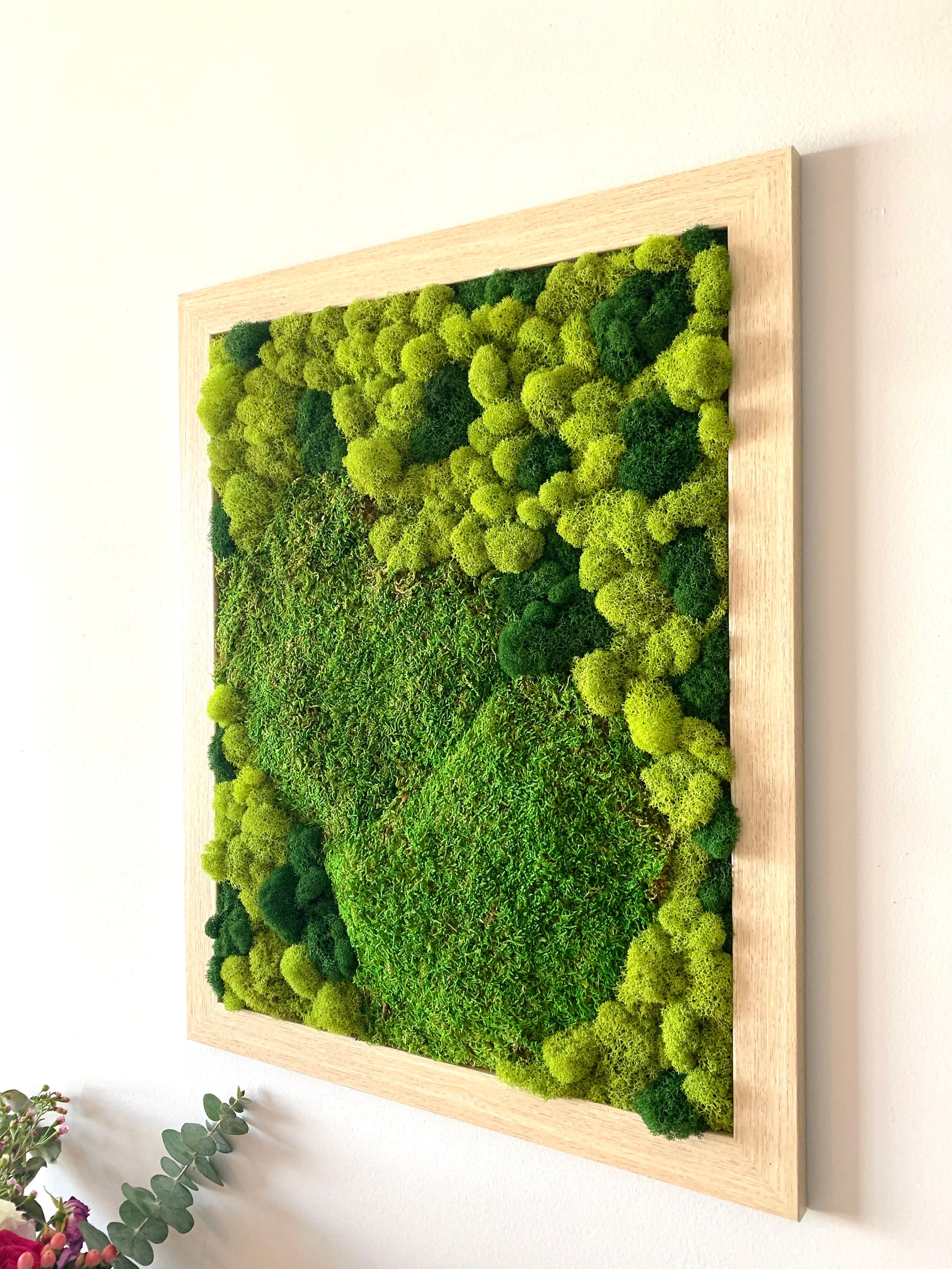 Large Moss Wall Art Framed Moss Art Preserved Moss Wall Etsy