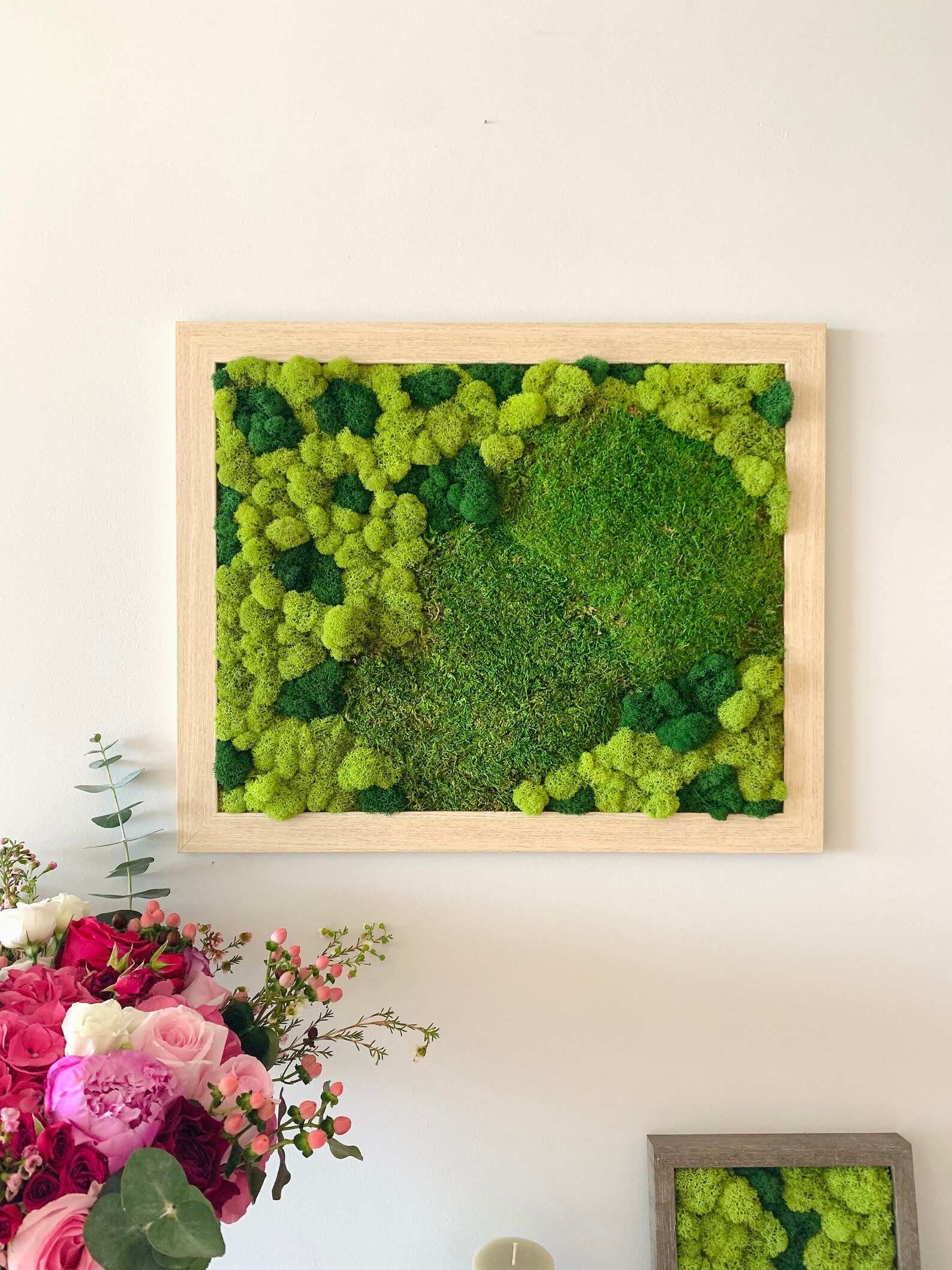Large Moss Wall Art Framed Moss Art Preserved Moss Wall Etsy