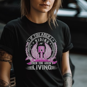Biker girl T Shirt gift for mom mother, Girl Biker Living Shirt, Girl Biker Life Shirt, Female Biker Tee, Motorcycle Shirt, Motorcycle Tee