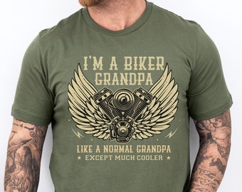 Biker Grandpa T-Shirt, Coolest Grandpa, Father's Day Gift