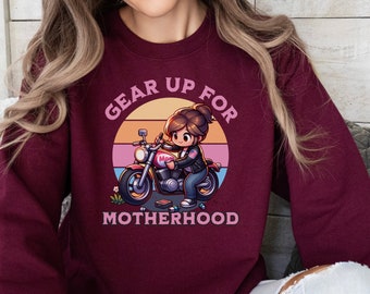 Sweatshirt gift for moms that ride, Ride Like a Mom gift, Mom Shirt for female biker, Sweater Gift for Motorcycle Mom, Biker babe Biker Mama