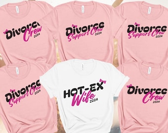 Personalized Divorce Crew Cotton T-Shirt, Feminist Gift