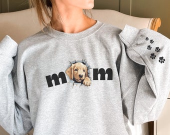 Golden Retriever Dog Mom Sweatshirt, Dog Lover Crew, Dog Mom Sweatshirt, Best Dog Mom Shirt, Gift For Dog Mom, Dog, Retriever Sweatshirt