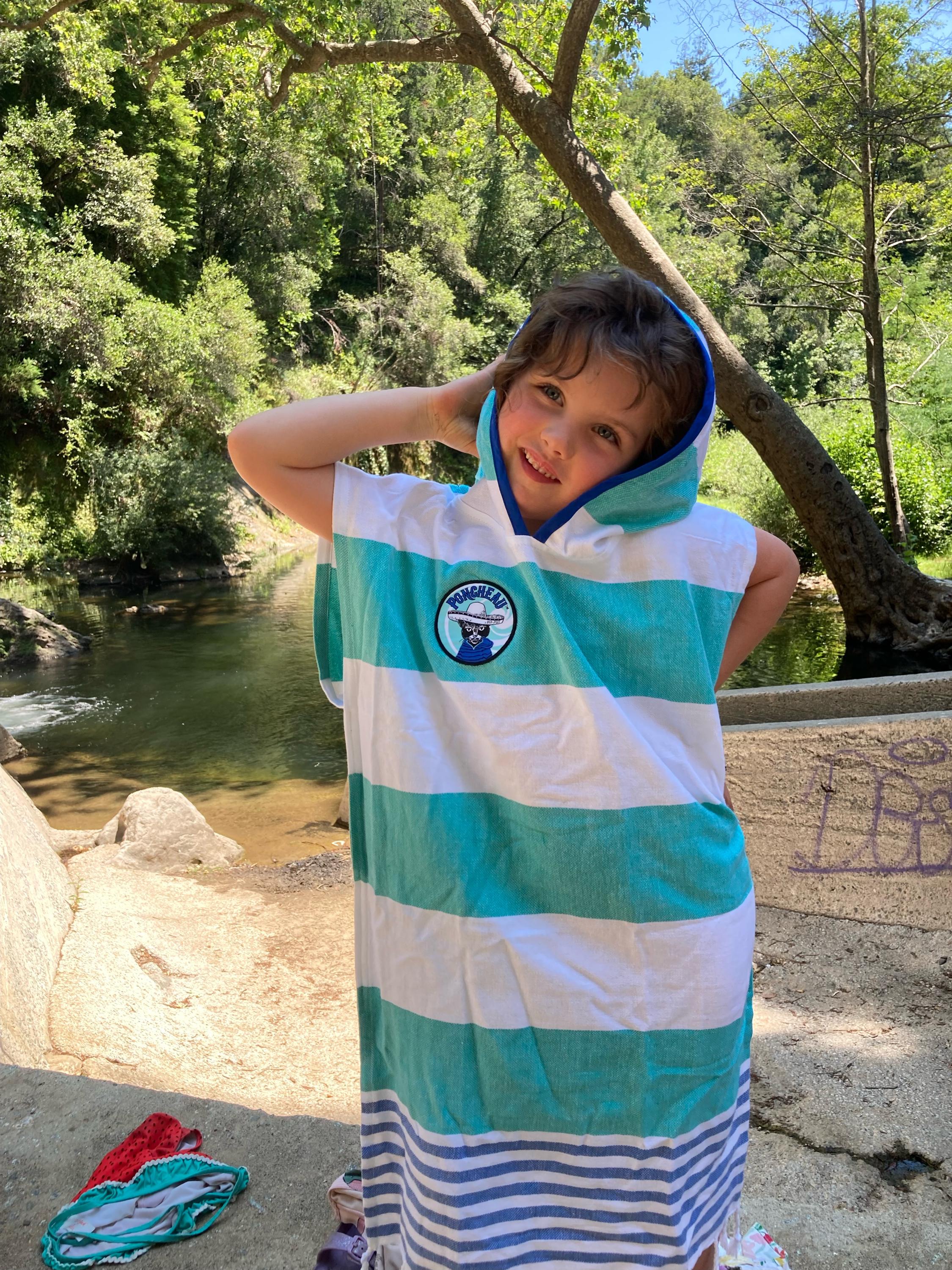 Kid's Poncheau "Yikes Stripes" Surf Changing Towel