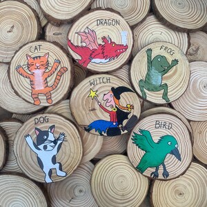 Room on the Broom inspired story logs | Etsy