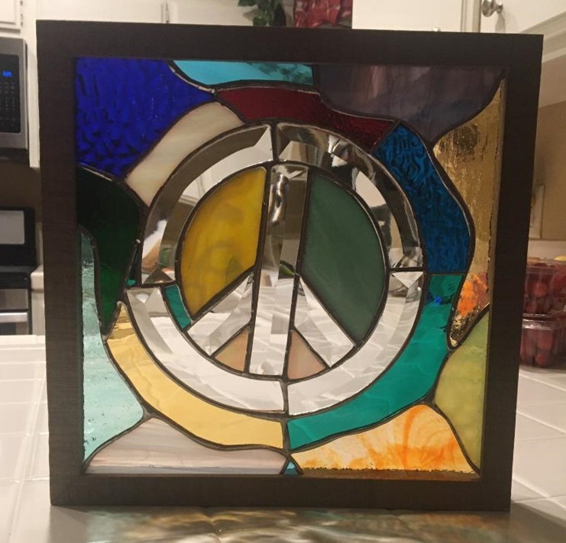 Stained Glass Peace Sign. This Peace Symbol Was Inspired by a Friend